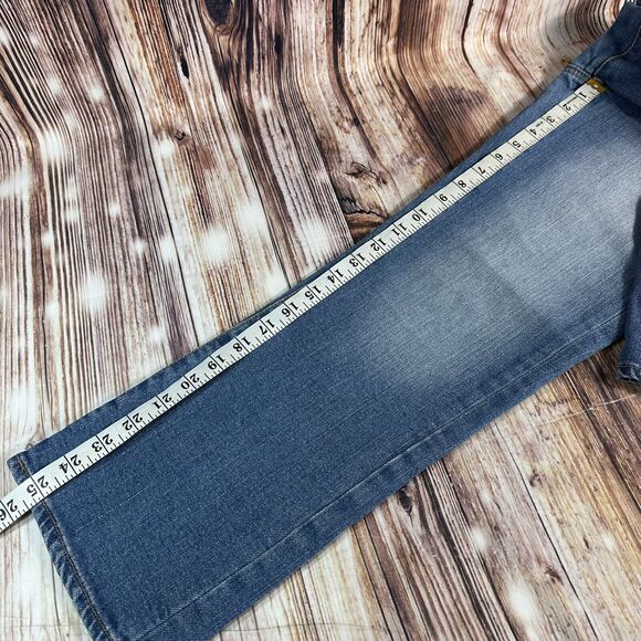 American Eagle ARTIST CROP Womens Size 6 Blue Low Rise Jeans Denim Pants 31x25.5 - Picture 6 of 10